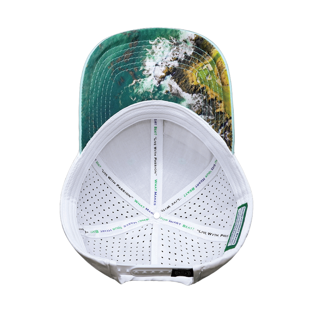 Golf Hat - Low Profile - Ponytail - Mint Green / White - Laser Mesh